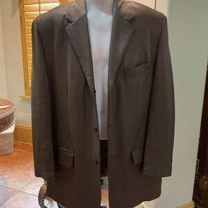 jf j.ferrar Men’s Dark Brown Genuine Leather Jacket size M